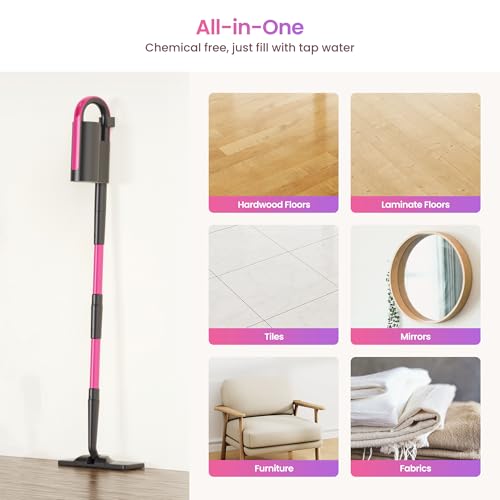 Schenley 19-in-1 Steam Mop with Handheld Steamer for Hard Floors | Multi-Surface Cleaning, 15s Heat-Up, 12-25 Min Steam Time, 248°F Steam, Chemical-Free, Tile & Grout, Wall Cleaning