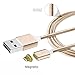 Creazy 2.4 A Micro USB Charging Cable Magnetic Adapter Charger for Samsung For Android (Gold)