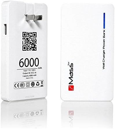 UNOMASS External Battery Pack Portable Power Bank 6000 mAh Backup Wall Charger for iPhone 6S/6 Plus, iPad Air 2/mini 3, Galaxy S6/S6 Edge , Note 5, Google Nexus &amp; Android Tablet