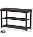 Simple Houseware Wood Top Shoe Storage Bench for Entryway, Dark Brown