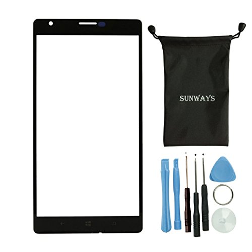 Sunways Outer Glass Lens Screen Replacement for Nokia Lumia 1520 with Device Opening Tools