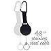 McKay Heavy Duty Retractable Key Chain & Badge Reel Holder - Extractable 48 inch Stainless Cable- Great for Swipe ID Cards (1 Pack)