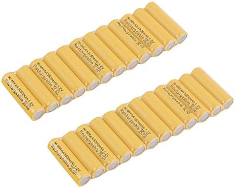 24 x AA 3000mAh Ni-Mh 1.2V Rechargeable Battery Cell MP3 RC Yellow(Color:Yellow)(Size:)