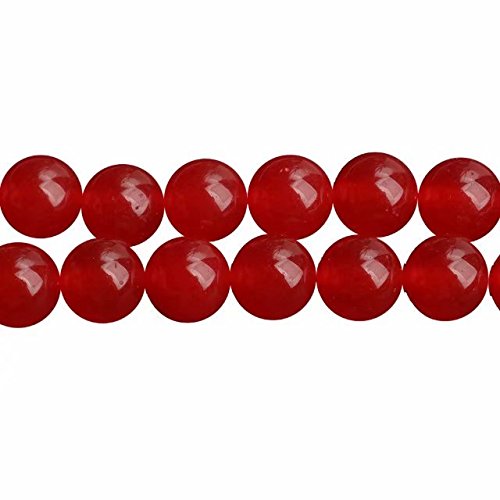 Dyed Red Chalcedony Semi-Precious Stones Round 4mm Beads for Jewellery DIY Making 15 Inch APX 92 Pcs