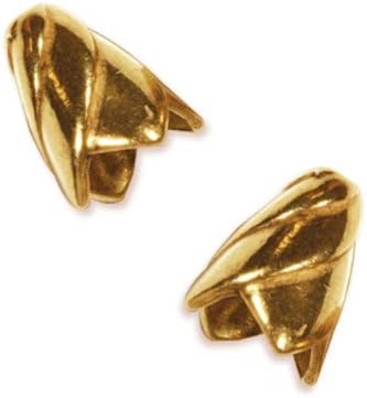 22K Gold Plated Cone Bead Caps Spiral 12.5mm (2)
