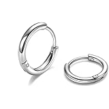 Yesteel316L Surgical Steel Hoop Earrings, 6mm-20mm Huggie Hoop Earrings Men Hypoallergenic, Small Sleeper Mens Hoop Earrings Cartilage Earrings for Women 20G 18G