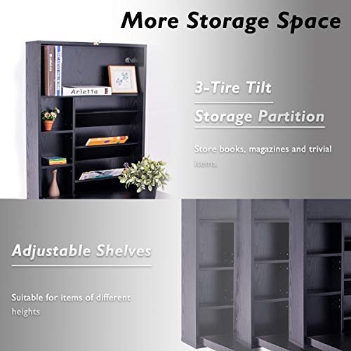 Tangkula Wall Mounted Fold Out Convertible Desk, MultiFunction