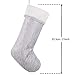 Alice Doria 21“Silver and White Christmas Stocking with Silver Wrinkled Satin Layer and White Faux Fur Cuff