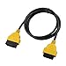 AUTOAND Wired 150cm OBD2 16Pin Male to Female Extension Cable Diagnostic Extender Cord, Yellow (Round 16 Pin 150cm)