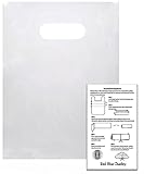 200 Ultra Clear 9x12 Die Cut Handle Bags 2.25 mil with Craft Insert