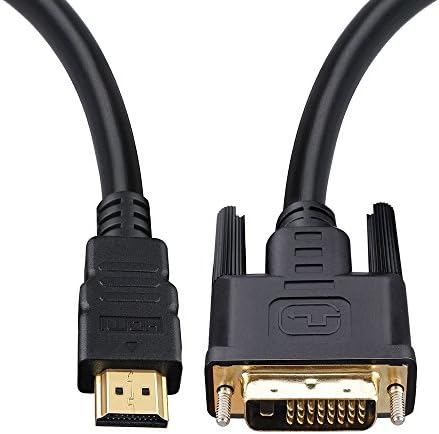 HDMI to DVI Cable, PIWEI 16FT/5M Anti-jamming High Speed Bi-Directional HDMI HDTV to DVI Cable (Black)