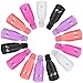 Nail Polish Remover Clips Nail Art Soak Off Caps Clips UV Gel Polish Remover Wrap Cleaner Clip Cap Tool, Purple, Pink, White, Black, Rose Red (50 Pieces)