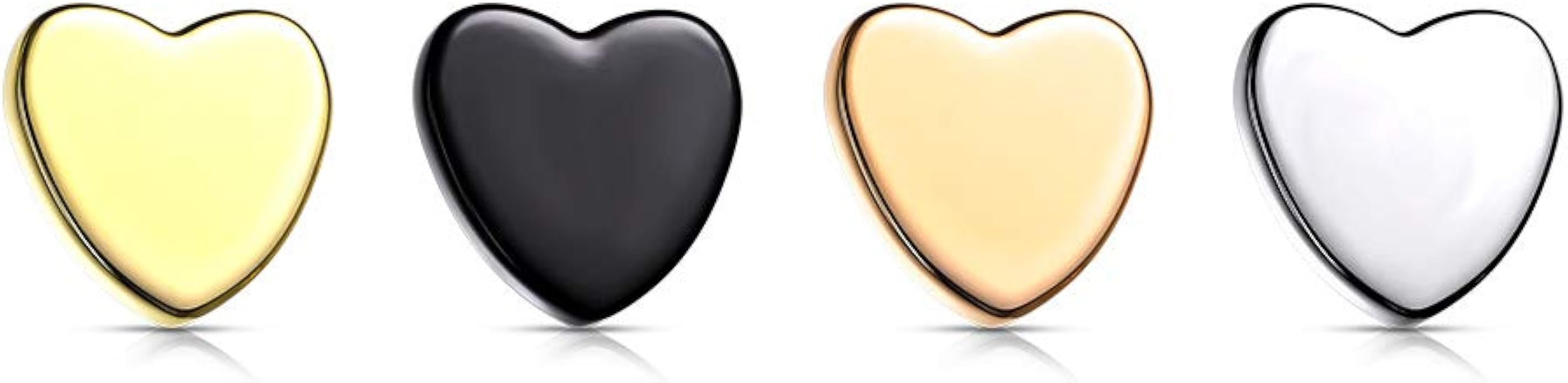 Paula Fritz Aufsatz Dermal Anchor Herz Gold Schwarz Rose Silber 316l Chirurgenstahl Grosse 3 Mm Gewinde 1 2 Mm Haut Anker Skin Diver Implantat Amazon De Schmuck