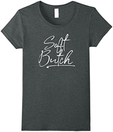 Womens Soft Butch - Femme with Attitude Lesbian Supporter T Shirt Medium Dark Heather