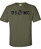 Marine Corps Bull Dog Front and Back Premium Men's T-Shirt