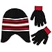 Nintendo Boys Winter Hat And Kids Gloves Set, Super Mario Beanie For Ages 4-7, Red/Black