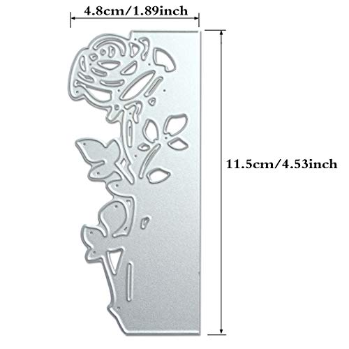 3 Pack Metallic Cutting Dies,3D Embossing Die Stencil Mould Nesting Template for DIY Scrapbooking Album Decorative Letter Paper Card Craft Making Machine,Rose/Flower/Gift Card Shape