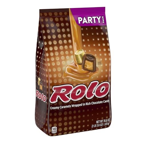 ROLO RICH CHOCOLATE CARAMELS CANDY PARTY PACK, 35.6 OZ