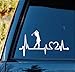 Bluegrass Decals K1080 Lady Golfer Ladies Golf Heartbeat Lifeline Decal Sticker