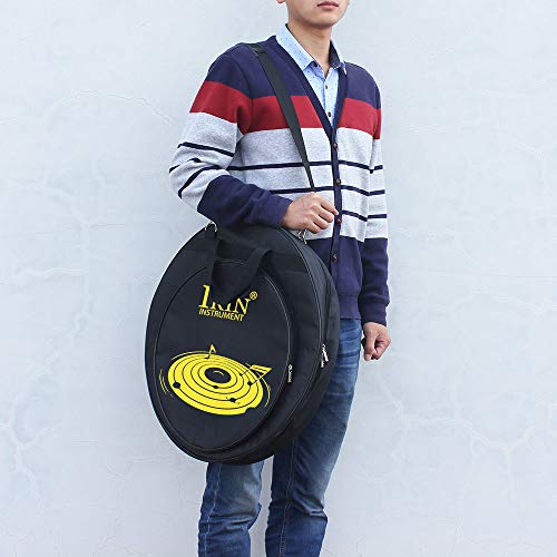 EDTara 21-Inch Cymbal Bag Foldable Cotton Padded Cymbal Case with Shoulder Strap