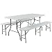 Best Choice Products 3pc Portable 6' Folding Table and Bench Set Combo Resin primary
