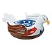 Giant Rideable Patriotic American Flag Bald Eagle Inflatable Swimming Pool Water Float Fourth of July Adult Blow Up Sit and Lounge Raft USA Beach Tube