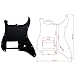 Kmise A2120 1 Piece Black 3-Ply Pickguard for Fender Strat Guitar Replacement