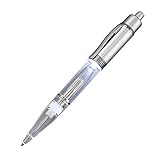Atall LED Light up Pen Smooth Writting Ballpoint Pens Night Writer Black Ink Pen_Pack of 2 White
