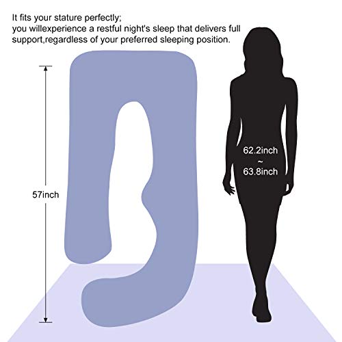 BATTOP Full Body Pregnancy Pillow GShaped Maternity Pillow Removable