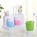 Tonze Plastic Bathroom Toothbrush Tooth Paste Stand Holder Storage Rack Box Set
