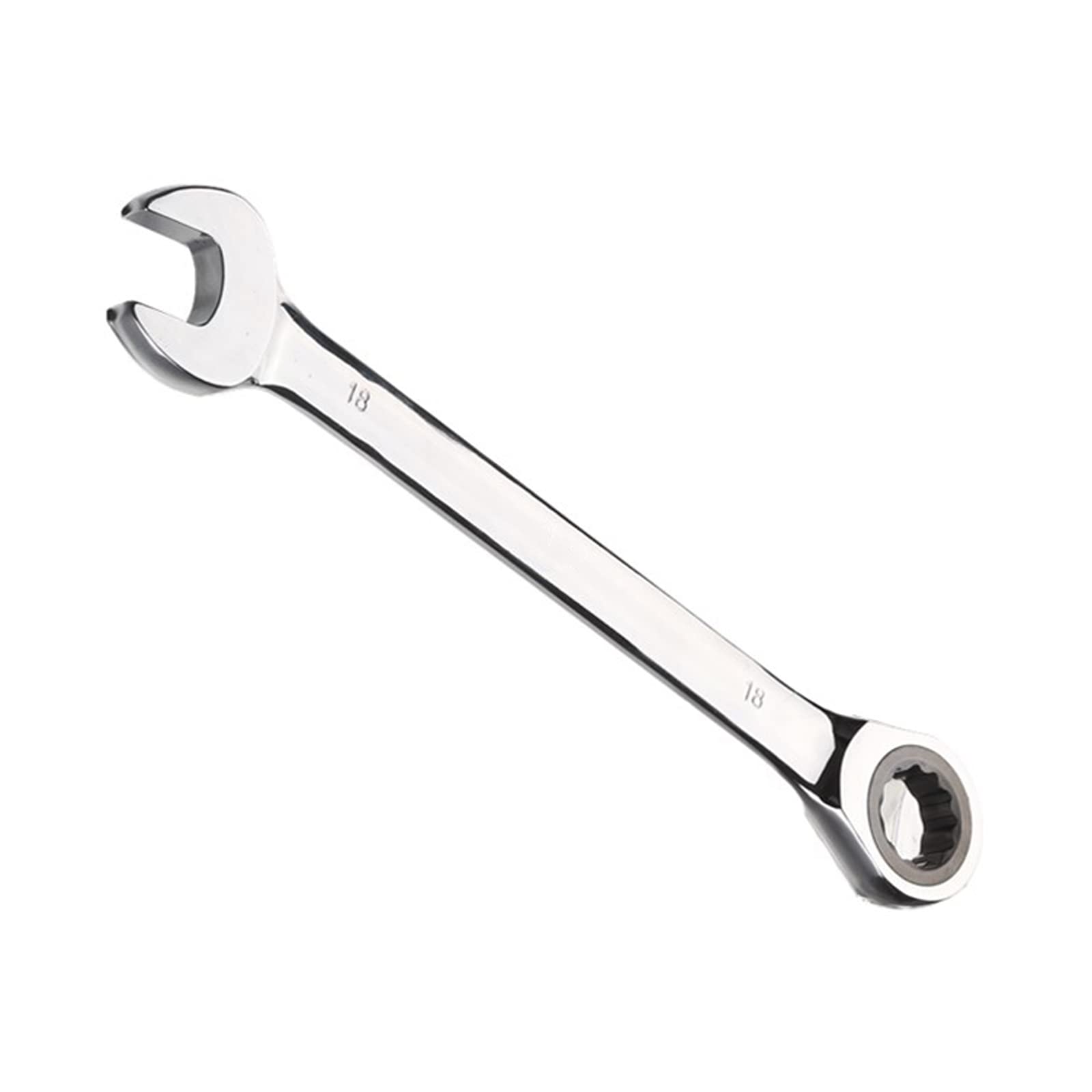 Vokenforu 18mm Ratchet Spanner, Ratcheting Combination Wrench, Hardened Chrome Vanadium Steel Open End Spanner Metric — image 1