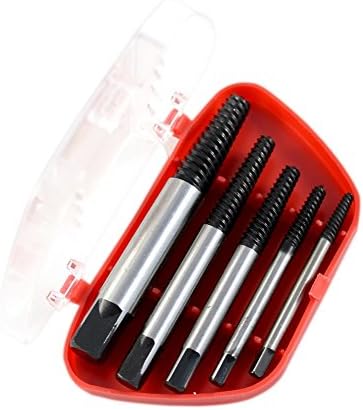 AMSTON Damaged Screw &amp; Bolt Remover, 5 pc Extractor Set to Remove Broken, Stripped Screws
