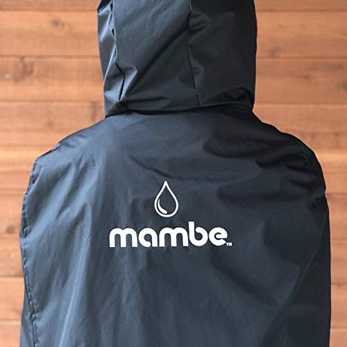 Mambe Extreme Weather 100% Waterproof/Windproof Hooded Blanket Premium Stuff Sack (Size: Large, Purple-Black) - Thumbnail 2