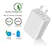 Quick Charger 3.0 USB Wall Charger 18W QC3.0 Charger Quick Adapter Fast Charger for Samsung Galaxy S8 S9 S7 Note8 S6 Note 5, iPhone iPad,LG V30 V20 G6 Stylo 3, Motorola Droid Turbo, Moto G5 (White)