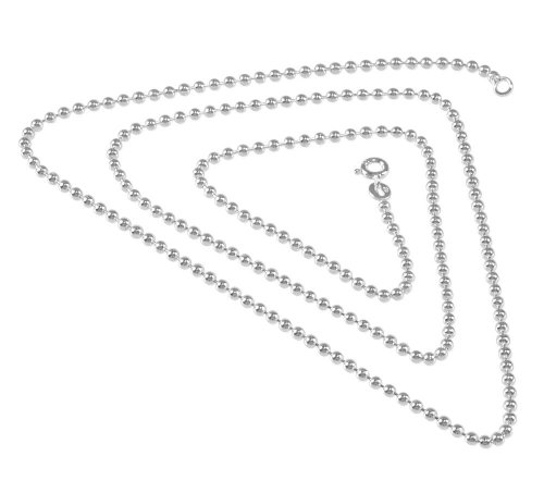 VINANI Ballchain Charm-Anhänger Kette Silber 2,5mm 80cm BC2580