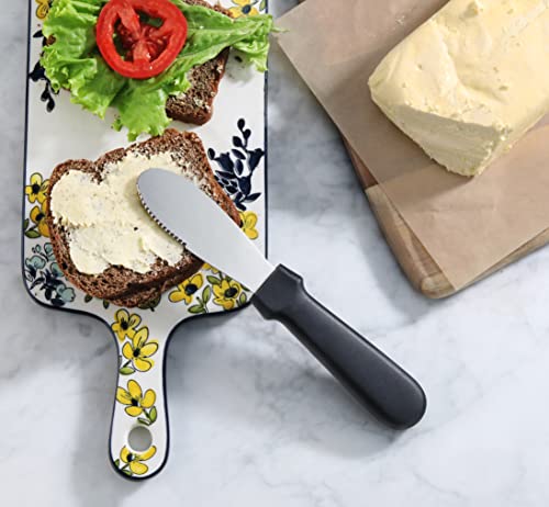 New Star Foodservice Plastic Handle Stainless Steel Butter Spreader, 8.75-Inch, Black, Set photo 11