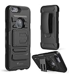 iPhone 6s Case ,i-Blason Prime [Kickstand] Also Fit Apple iPhone 6 Case (4.7) Dual Layer Holster Cover with [Locking Belt Swivel Clip] (Black)