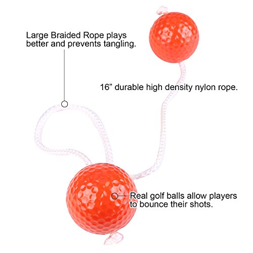 Freshday 6 Pairs Ladder Toss Ball Replacement Ladder Balls Bolos Bolas Ladder Balls Golf Balls- 3 Pairs Red + 3 Pairs Blue