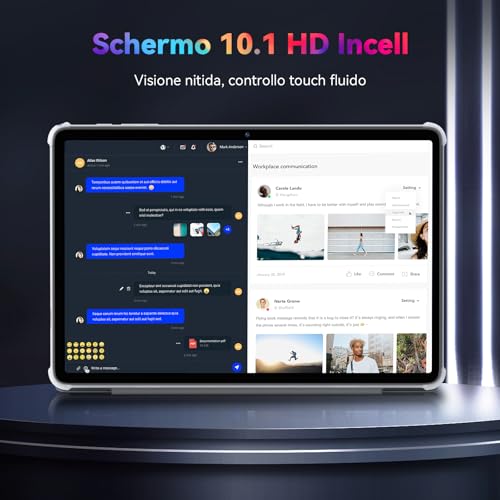 VekfulPC T20 Tablet Android 16 con Tastiera, 24GB RAM + 256GB ROM Espandibile 2TB, Tablet 10 Pollici Widevine L1, Octa-Core, WiFi, Face ID, Bluetooth 5.0, 5000mAh, 8MP+5MP, Jack 3.5mm, 4 Anni Garanzia