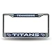 Rico Industries Tennessee Titans Bling Chrome License Plate Frame with Glitter Accent