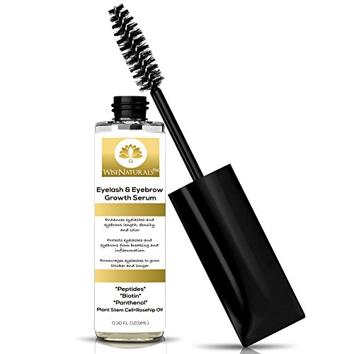 WiseNaturals Eyelash Enhancing & Eyebrow Growth Serum - With Hyaluronic Acid, Biotin & Peptides - Lengthens, Thickens, Conditions & Nourishes Lashes & Eyebrows - Boosts Density & Color - 0.30 FL OZ WiseNaturals Eyelash Enhancing & Eyebrow Growth Serum - With Hyaluronic Acid, Biotin & Peptides - Lengthens, Thickens, Conditions & Nourishes Lashes & Eyebrows - Boosts Density & Color - 0.30 FL OZ
