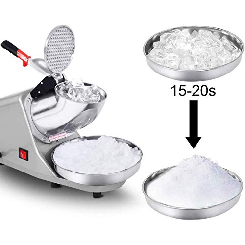 WCY Elektro-EIS-Crusher, Ice Shaver Maschine, Ousehold Gewerbe Edelstahl Schnee-Kegel-Maschine for EIS, kalte Getränke… – Bild 6