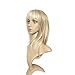 Namecute Ombre Blonde Wig Bangs Layered Full Cap Heat Resistant Synthetic Fiber mix Human Hair Daily Used Cosplay Wigs + Free Wig Cap