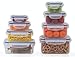 Popit! 8 Clear Food Storage Containers Set, Microwave and Freezer Safe, Little Big Box