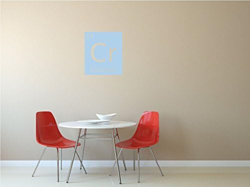 Eyval Decal Chronium (Cr) | Custom Periodic Table of Elements Vinyl Wall Decal Chemical compounds, Sticker Art, Science, Chemistry (Bashful Blue)