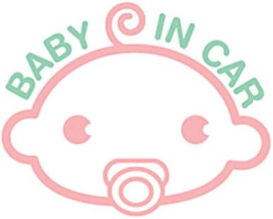 Detailpart Baby in car Decal Cute Sticker 1-pc Set For Universal Car Fit (BB-type : pink&amp;mint)