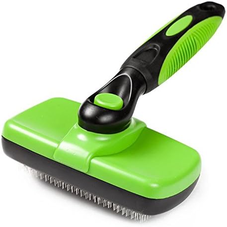 Pet Grooming Brush, Kiomi Self Cleaning Slicker Brush for Dogs &amp; Cats, Dog Cat Brush Removes Tangled Knots,Mats,Undercoat and Loose Hair with Minimal Effort,Easy to Clean
