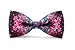 Mens Pre-Tied Satin Bowtie Adjustable Length Solid Color Patterned bow tie