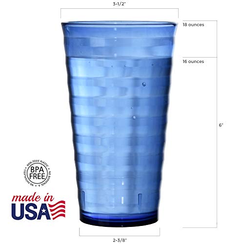 3 Splash+18+ounce+Plastic+Tumblers+Coastal
