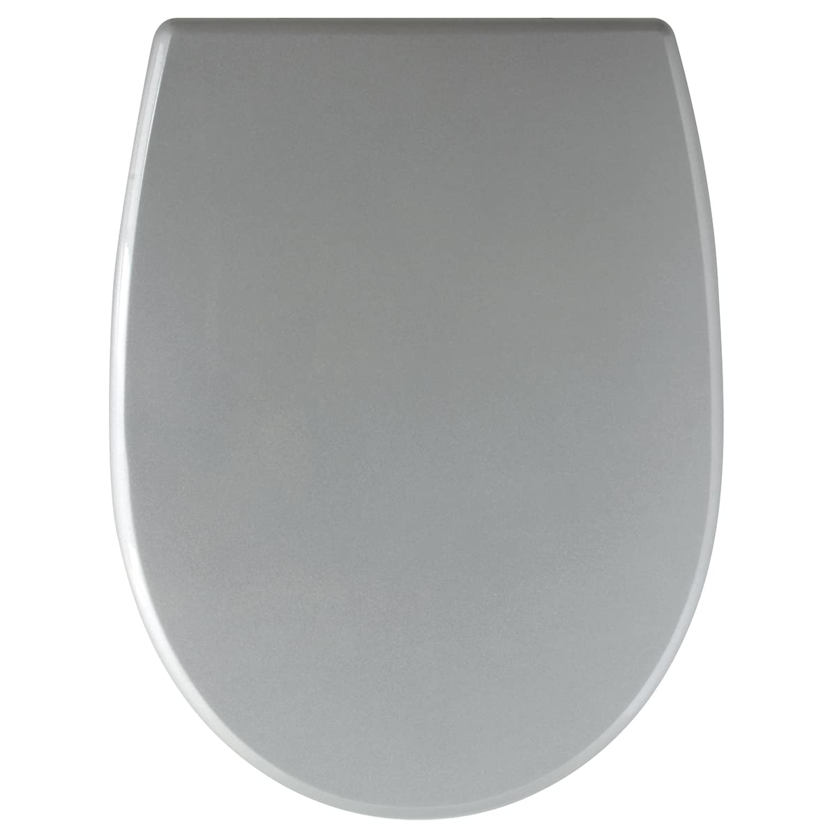 GELCO 707548 Soft Close Wooden Toilet Seat (46 x 35 x 6cm), Wood, silver, 46 x 35 x 6 cm